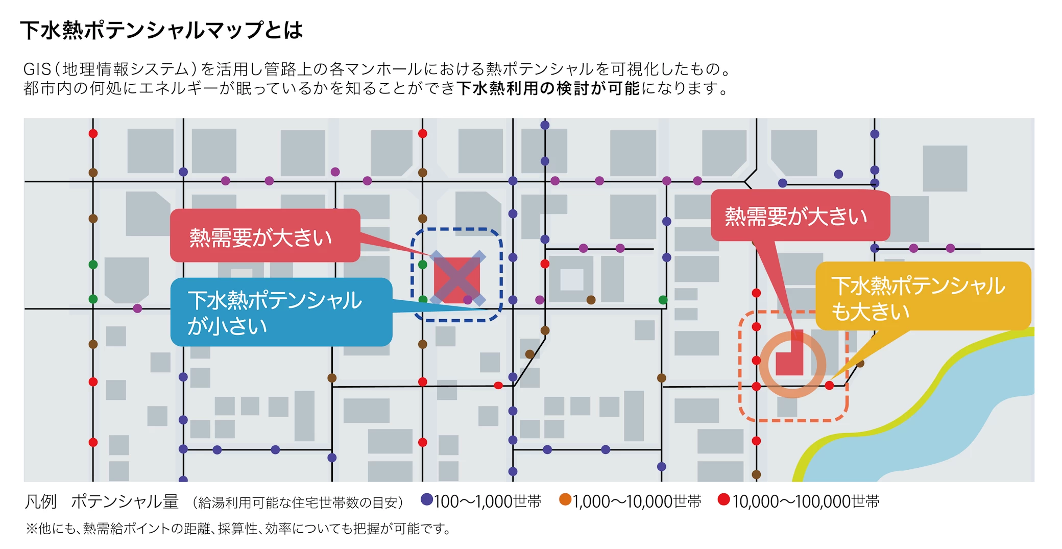 下水熱ポテンシャルマップとは…